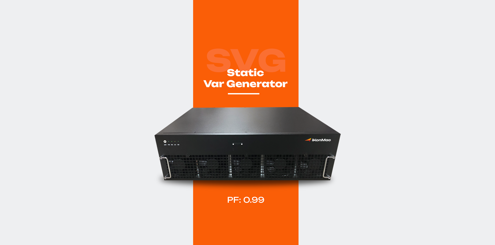 Ikonmac Static Var Generator improving power factor and reducing harmonics for stable energy.