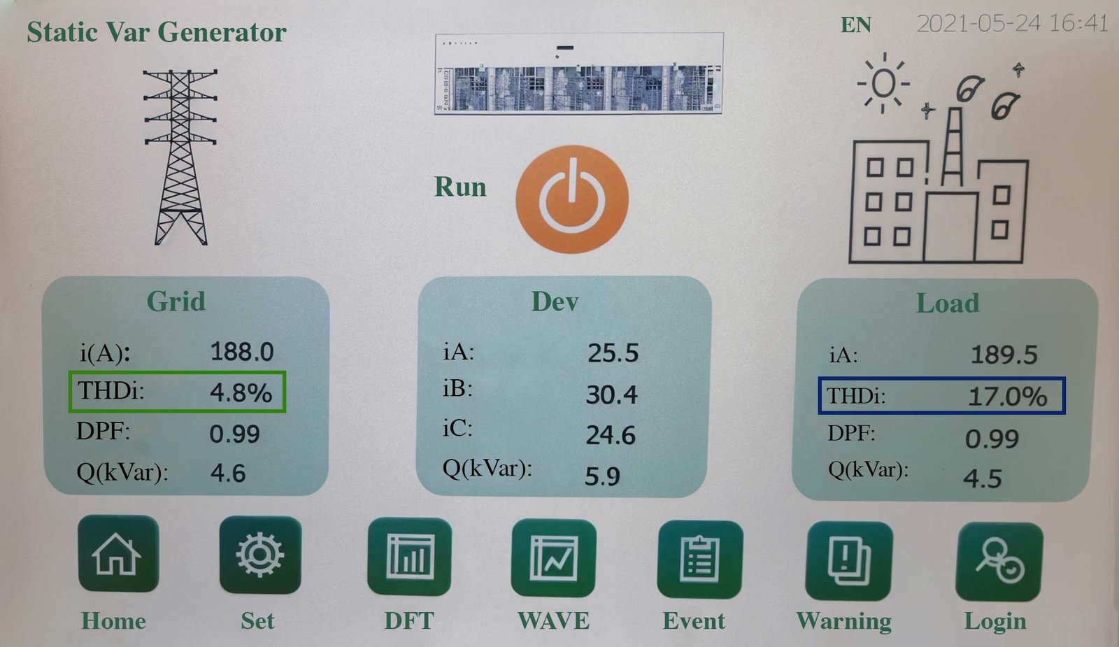 Daxing airport Power Quality Result