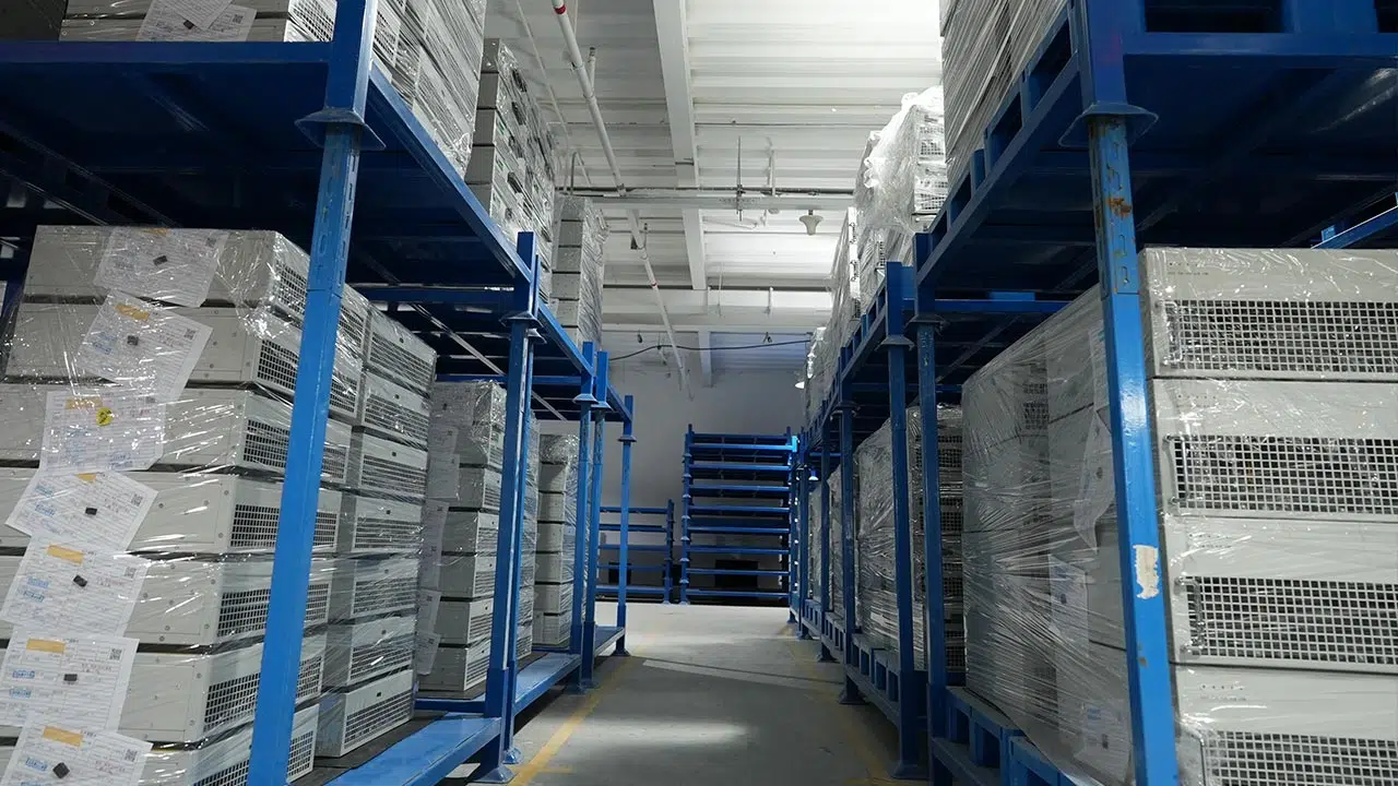 Ikonmac power quality equipment being securely packaged for international shipping
